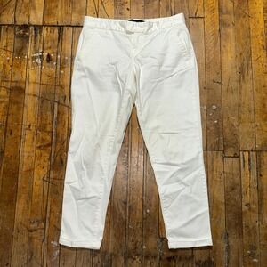 Calvin Klein Jeans Women's Size 4 White Denim Solid Skinny Fit Slash Pocket